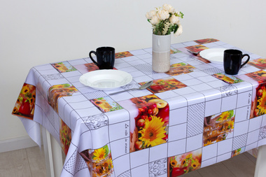 Букет подсолнухов Клеенка Глянец ПВХ на тк/о 1/20м*140 Букет подсолнухов Клеенка Глянец ПВХ на тк/о 1/20м*140